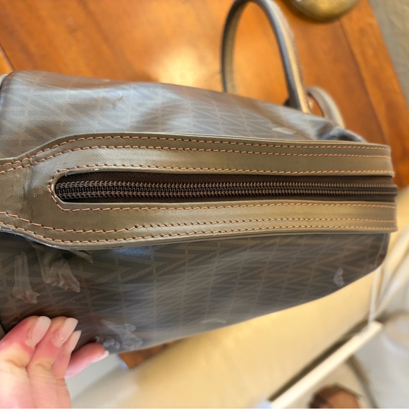 Valentino Boston satchel Gray zippered Handbag vintage - Picture 9 of 11